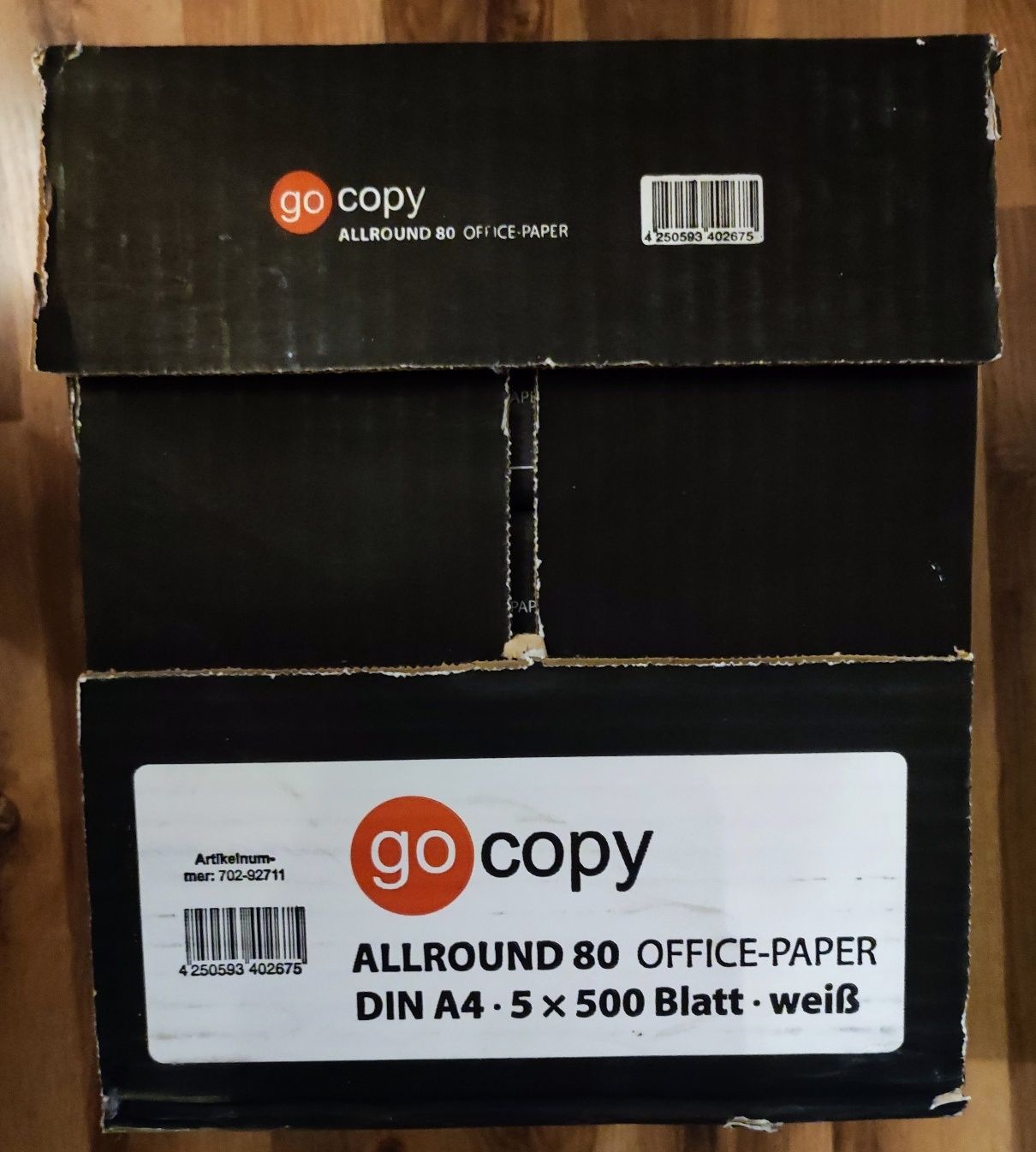 Papier ksero A4 cb 5 ryz cały karton