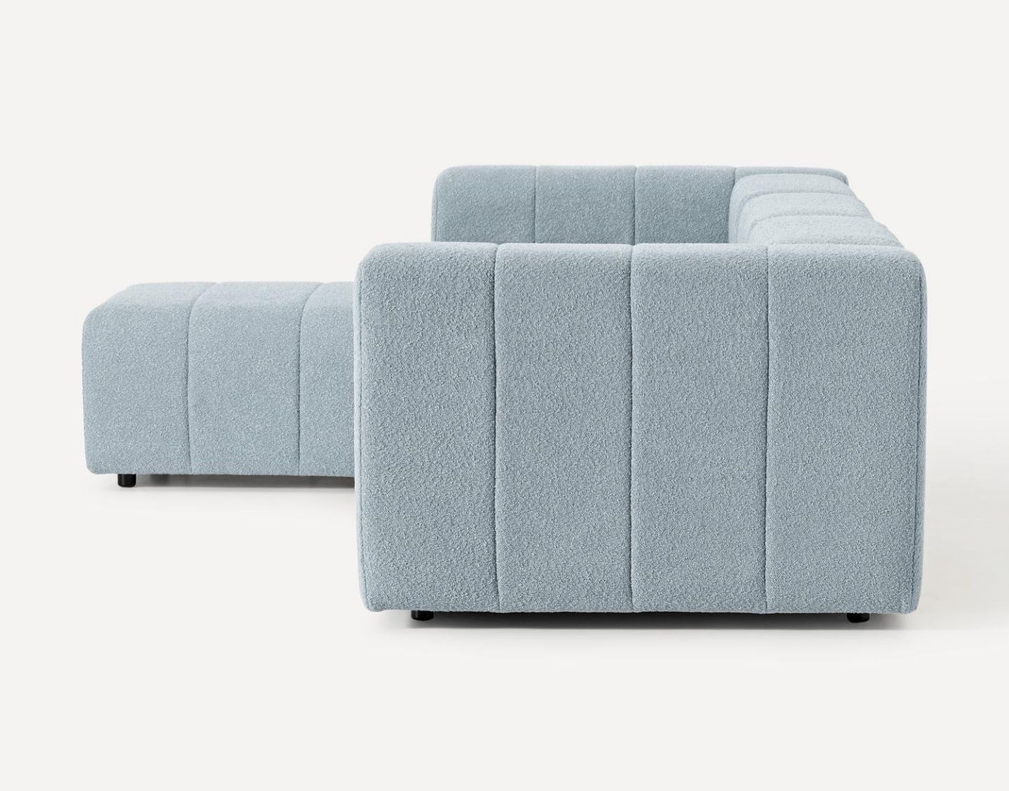 Sofa modułowa Boucle z pufem Lena 4-osobowa