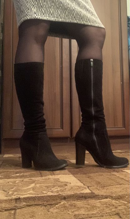 Сапоги сапожки замшеві демісезонні