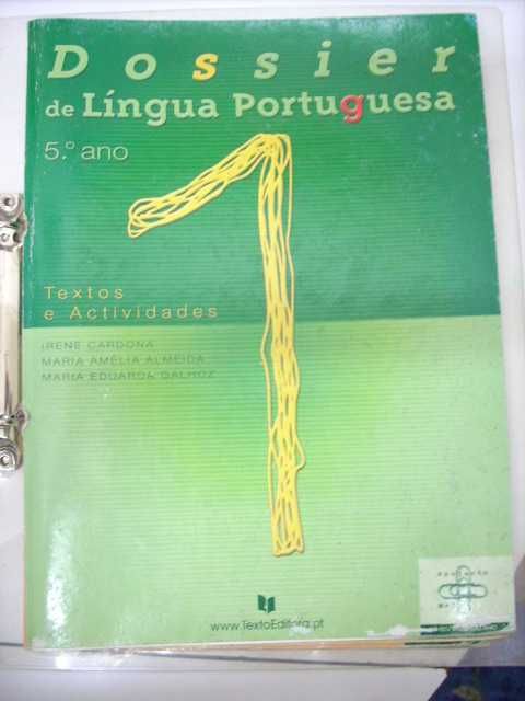 Dossier de língua portuguesa, 5ºAno - Manual de 3 Volumes / Ano 2000