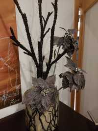 Vaso decorativo preto e cinza