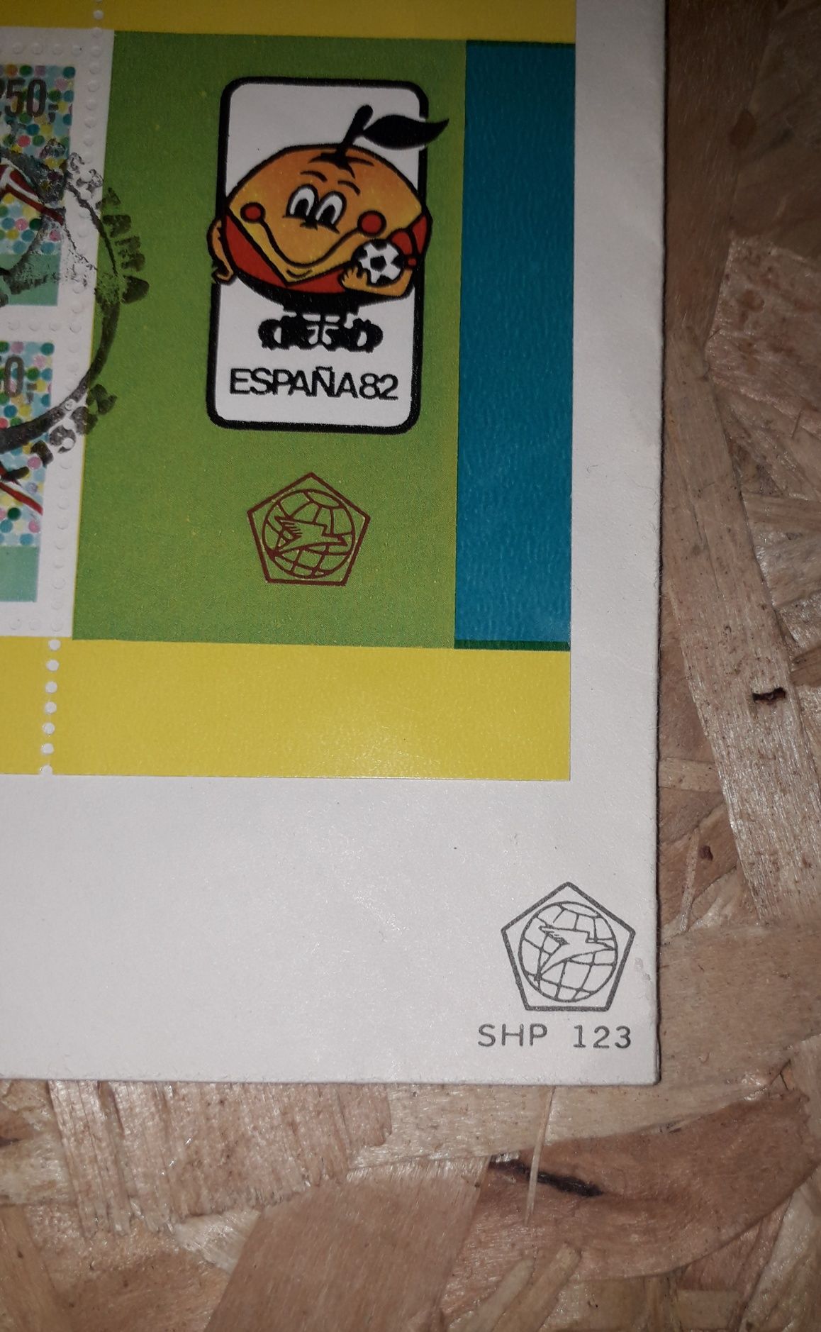 Envelope + selos Mundial Fifa Espanha 82 Naranjito edição comemorativa