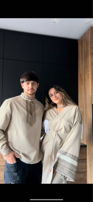 Парні вишиванки , сукня кімоно