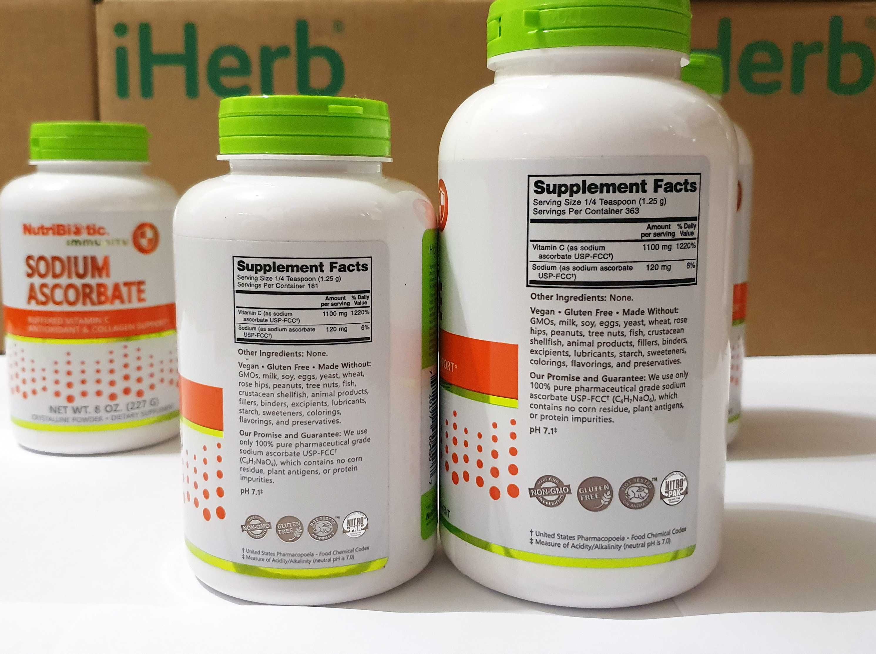Nutribiotic Аскорбат натрію, буферизований вітамін С. Sodium Ascorbate