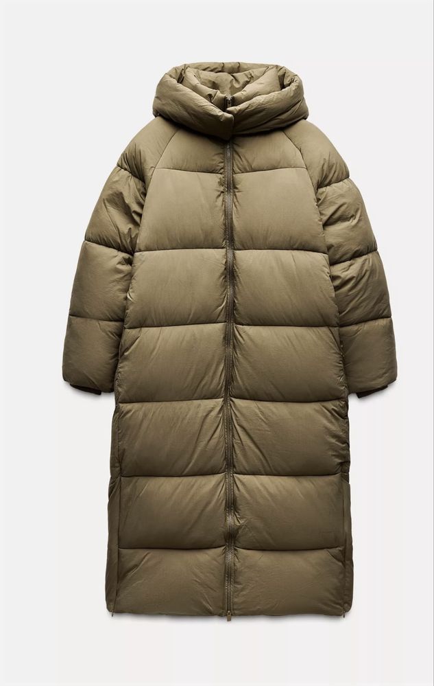 ZARA пуховик жіночий довгий, XS, S, L, XL, пальто, куртка зимова.