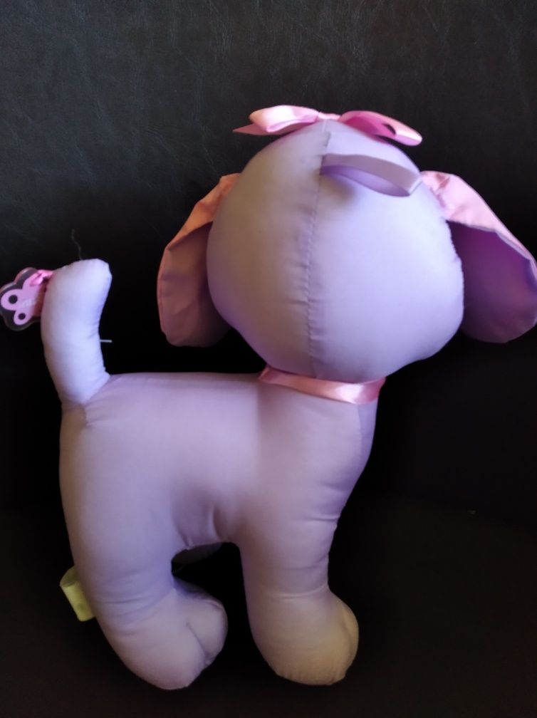 Zabawka Piesek oryginalny 2002 Mattel Barbie Pink Purple Puppy Toy 9"