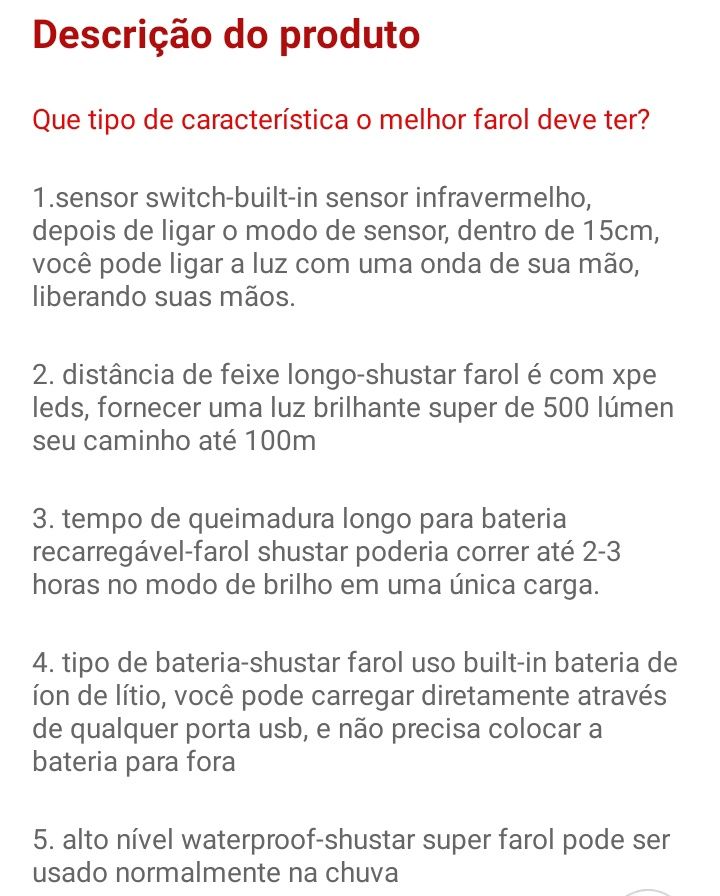 Lanterna Led de cabeça novo