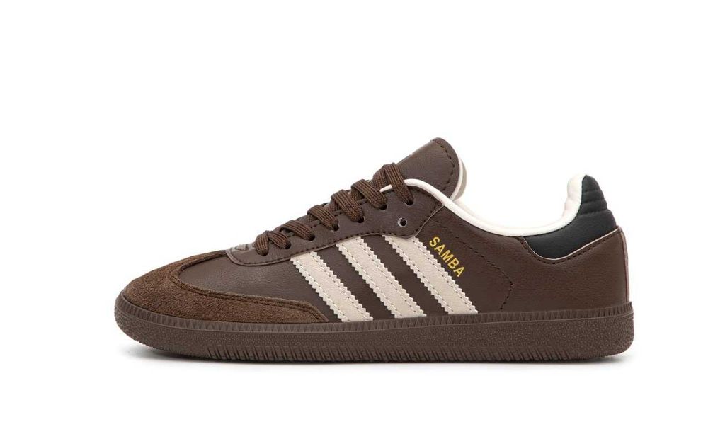 Женские кроссовки Adidas Samba OG Dark Brown Beige Gum JI0217 адидас