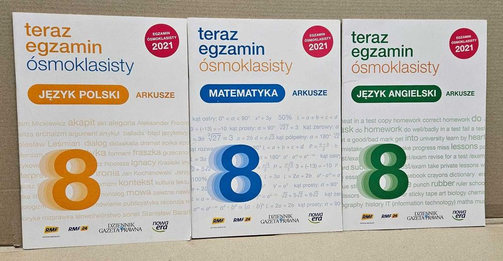 Teraz egzamin ósmoklasisty 2021 - komplet 3 zeszyty