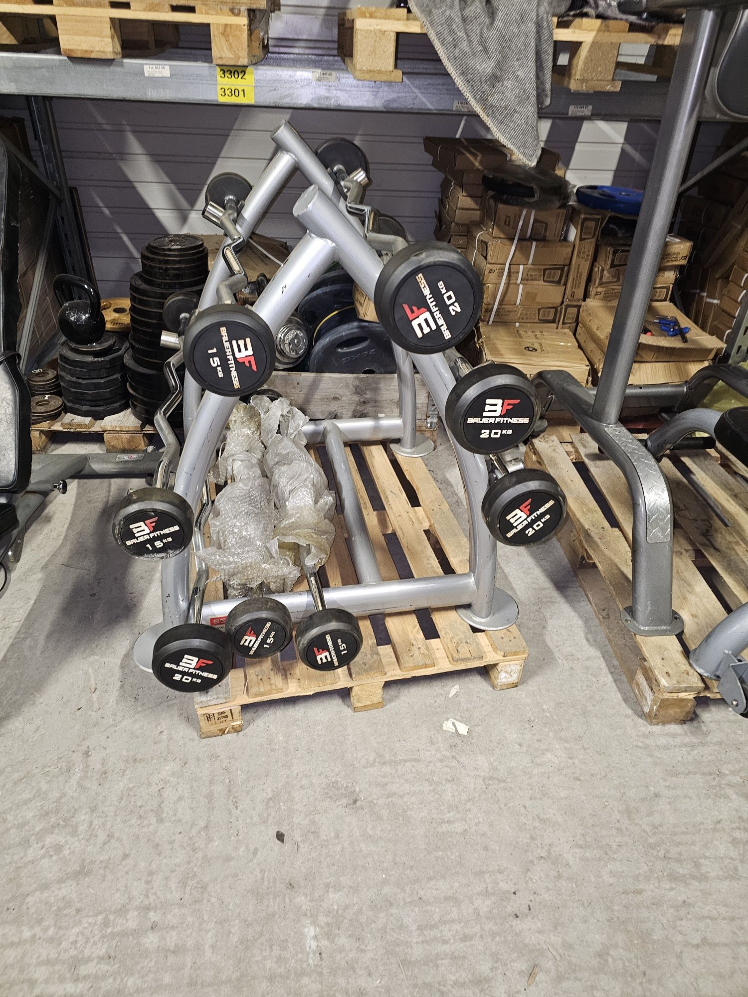 Sztangi modułowe stałe 15 20kg Bauer Fitness  hes olymp