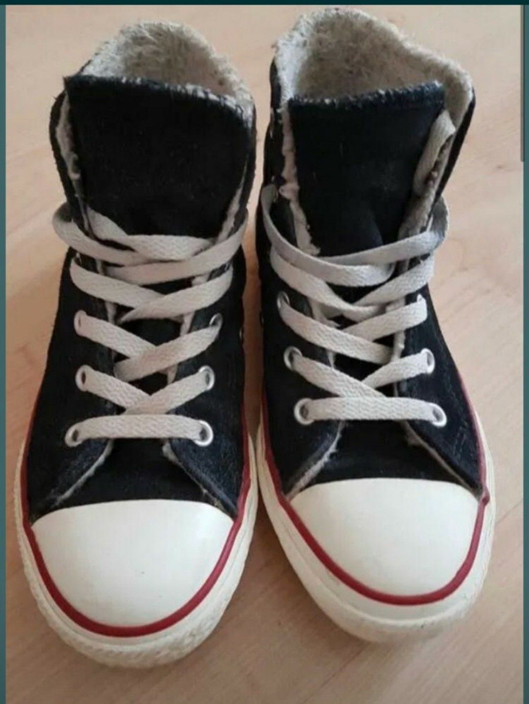 Converse zimowe na misiu skorzane rozm 32 ocieplane