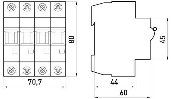 Wyłącznik nadprądowy bezpiecznik e.industrial C40 40A 4P 10kA