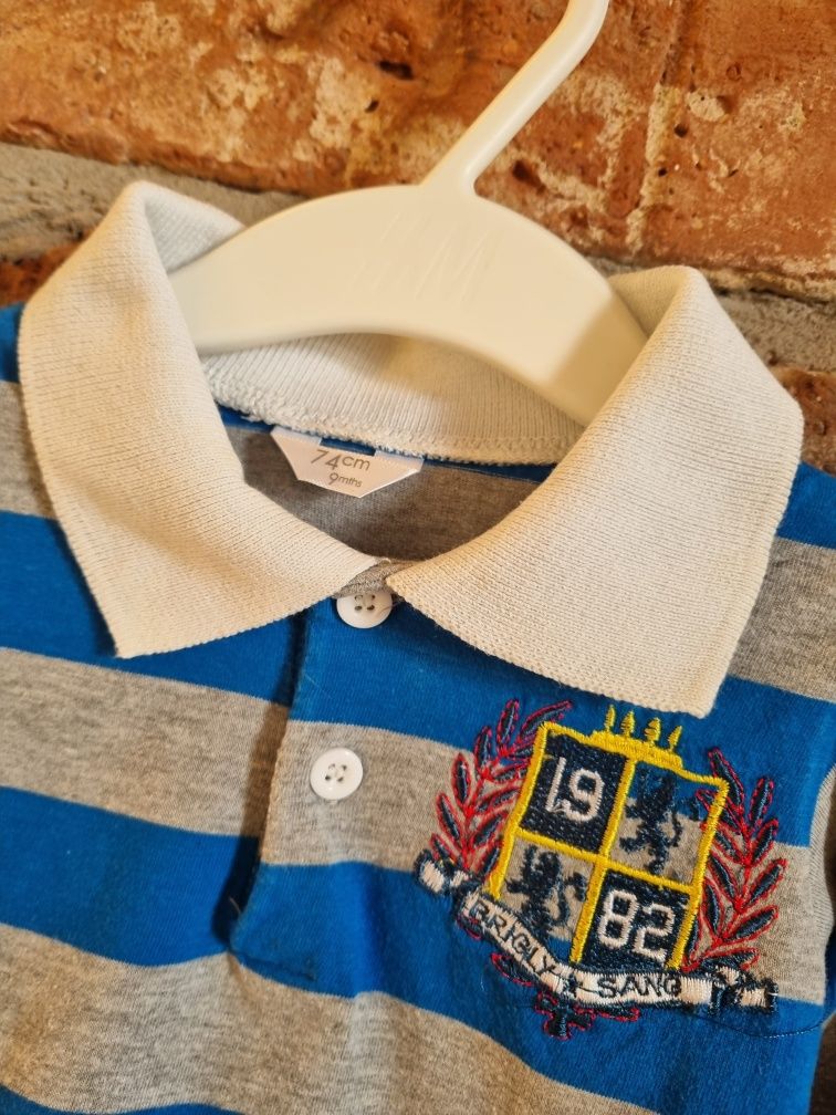 Polo w paski * długi rękaw * 74cm