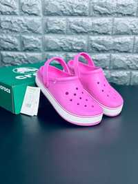 Женские Шлепанцы Crocs Розовые Шлепанцы Кроксы