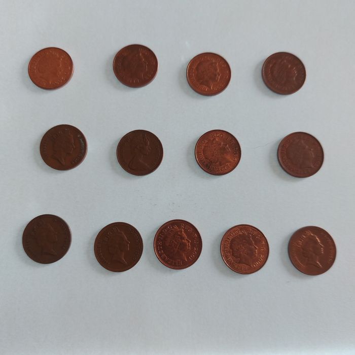 Moedas antigas Rainha Elizabeth II