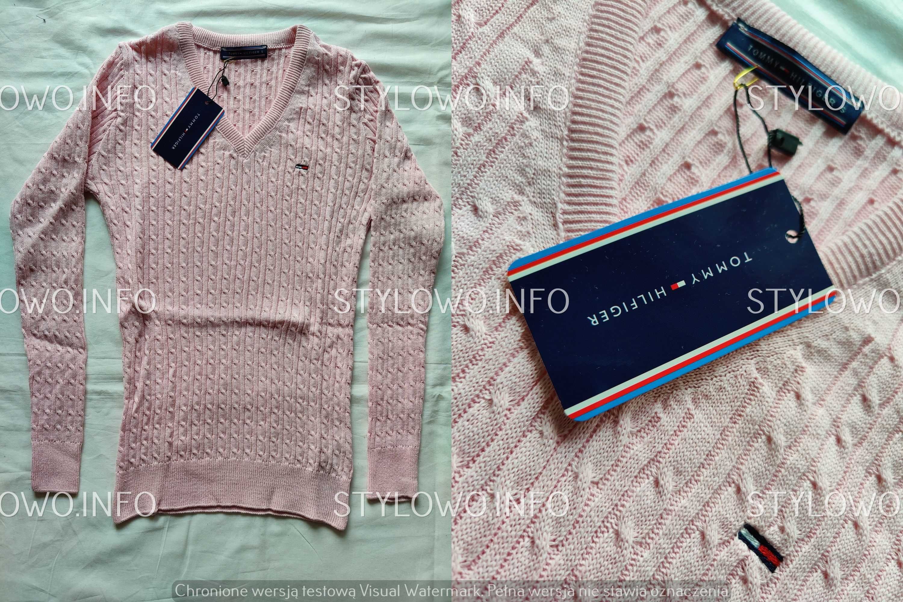 Sweter damski Tommy Hilfiger nowość warkocz sweterek swetry S-XXL