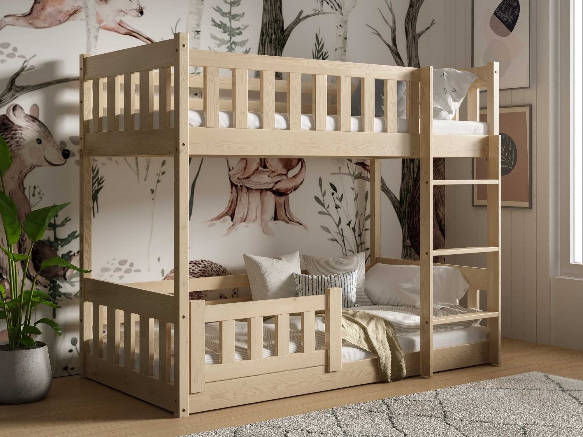 Dziecięce łóżko piętrowe LILA SLIM z drewna sosnowego 160x80