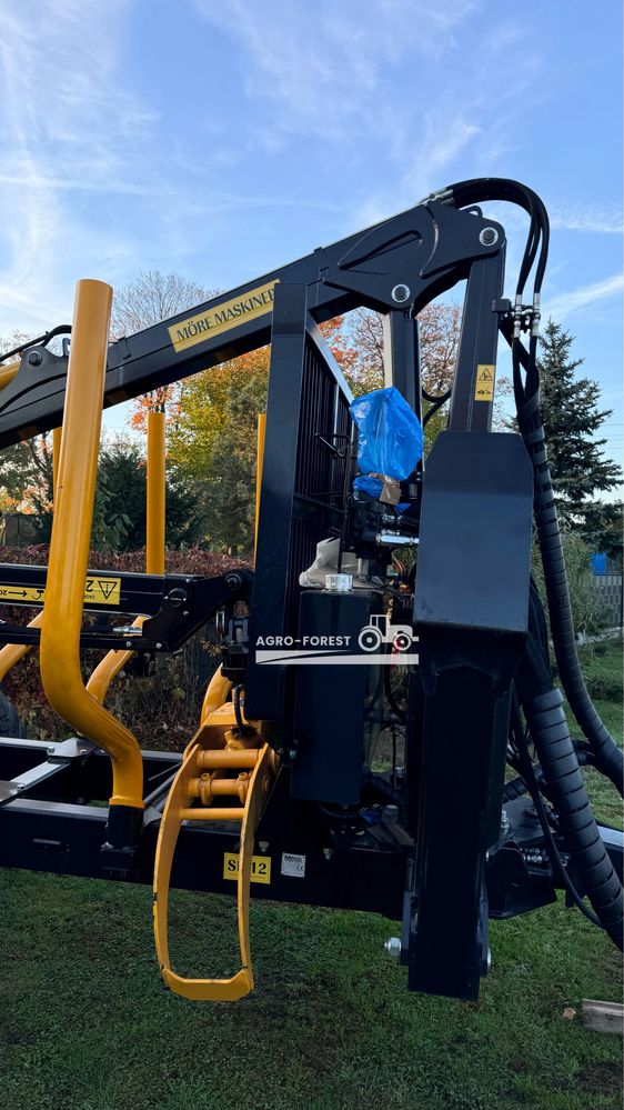 Przyczepa Leśna More Maskiner 12t SF12 Żuraw 7.2m hamulce | BMF 500x17
