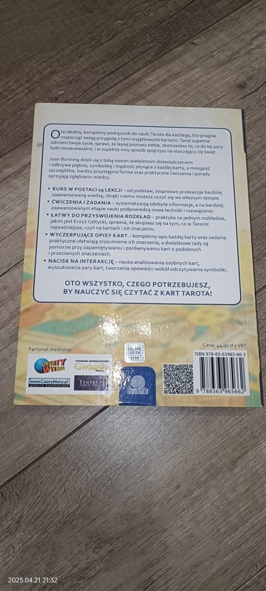 Książka Praktyczny kurs tarota Joan Bunning