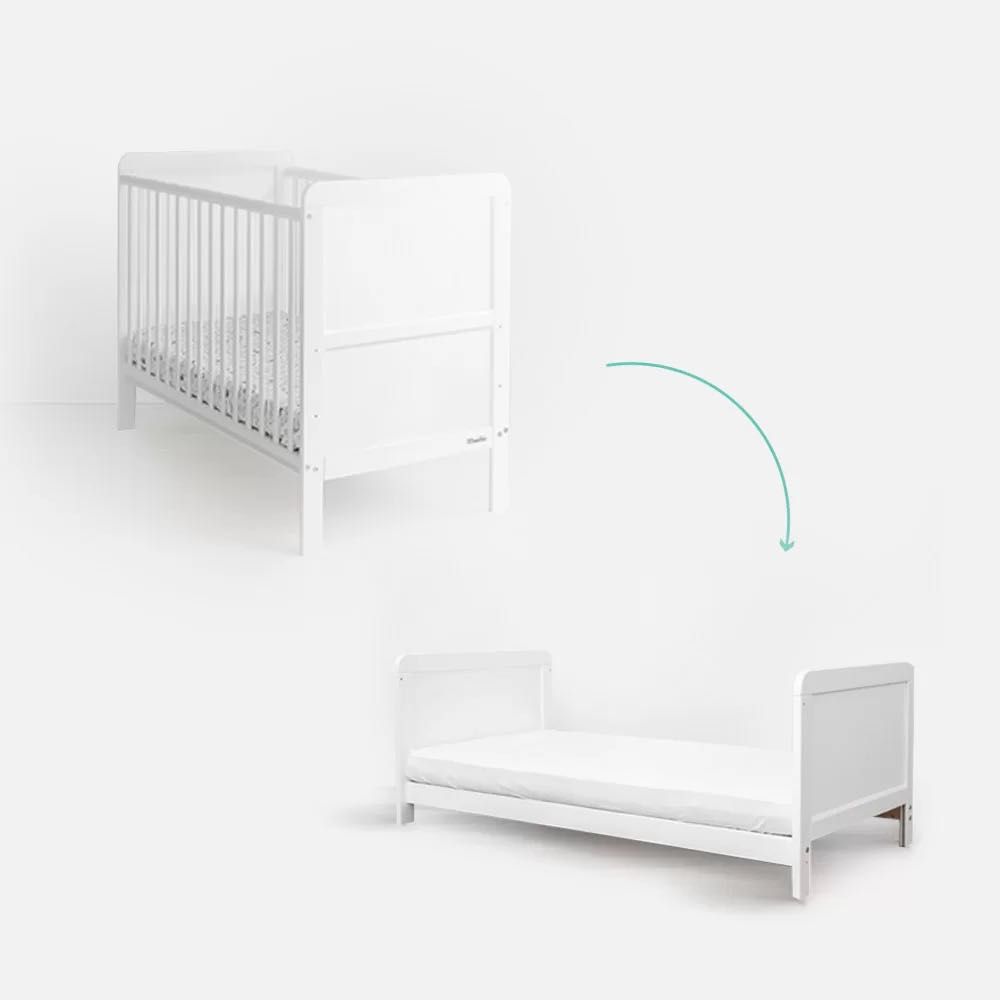 Łóżeczko dziecięce z materacem Classic Cot Bed 140×70 Firmy Woodies