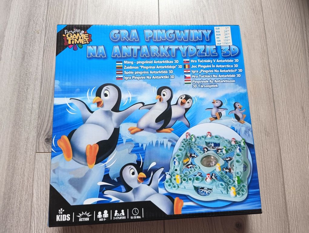 Gra planszowa pingwiny na antarktydziezie