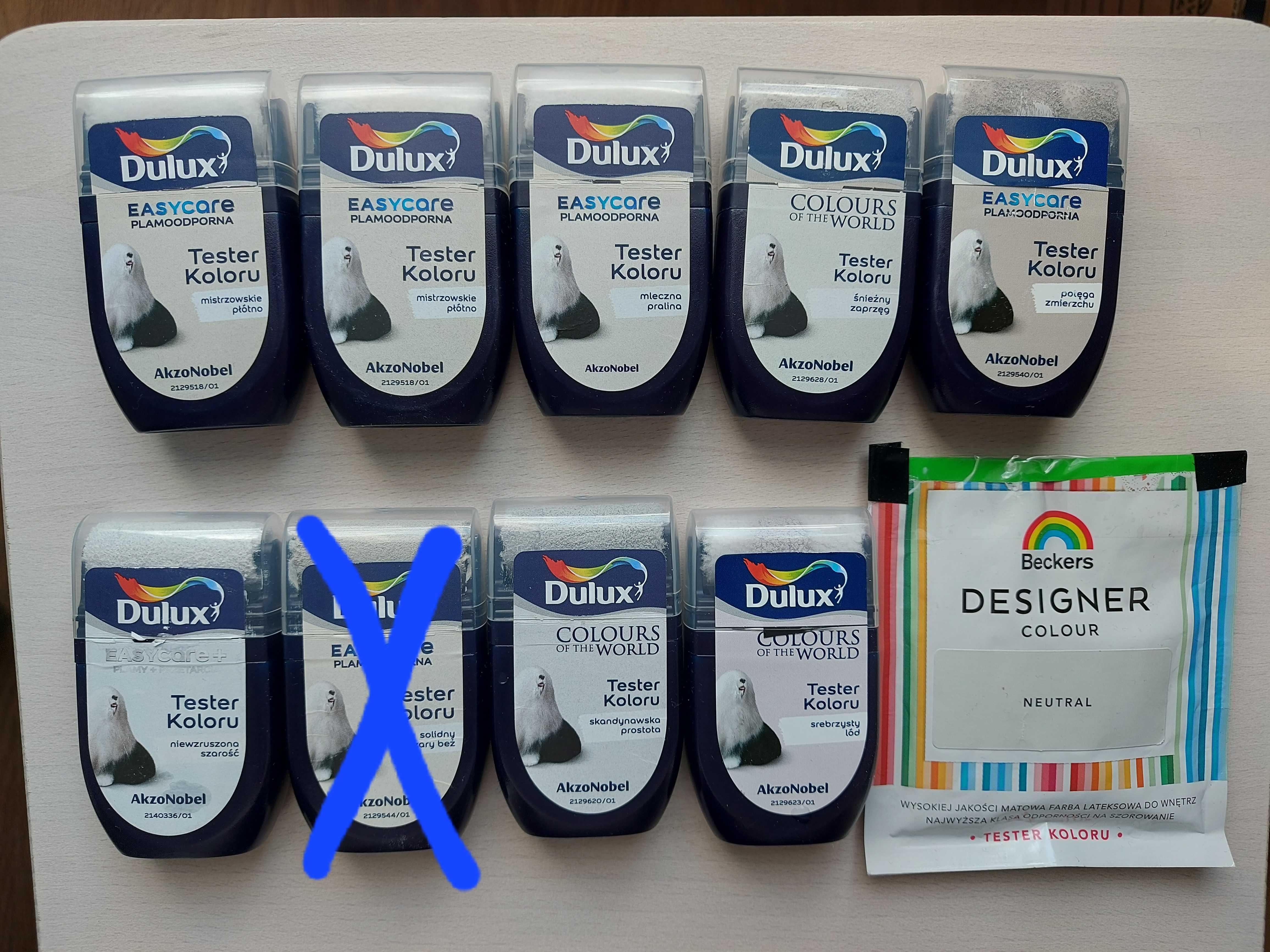 Testery farb dulux beckers szary odcienie szarości
