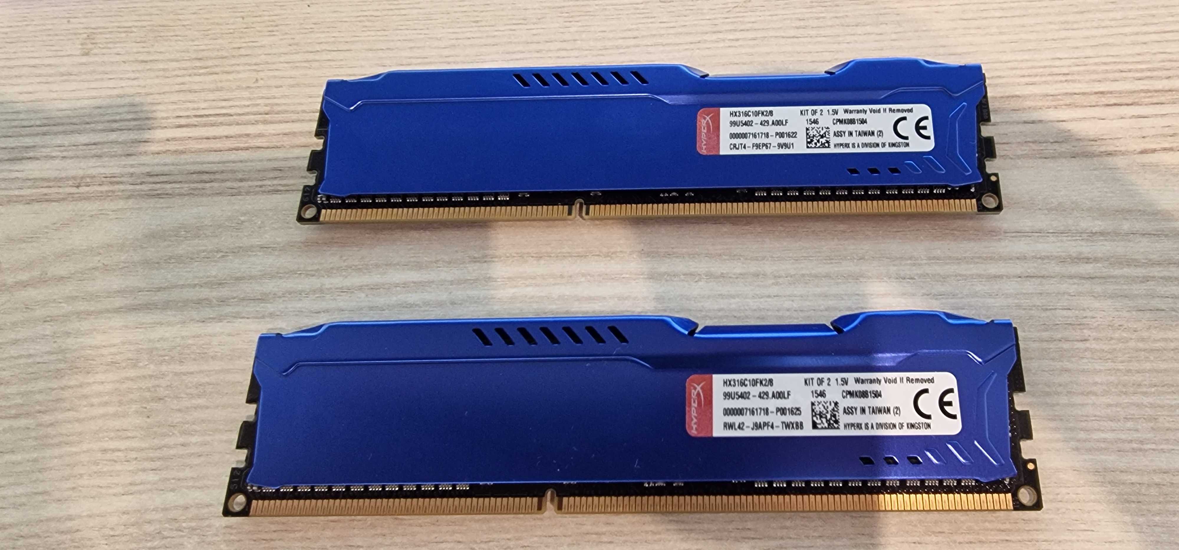 Pamięć HyperX HyperX, DDR3, 8 GB, 1600MHz, CL10 (HX316C10FK2/8)