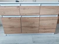 Komoda 120cm biała / dąb