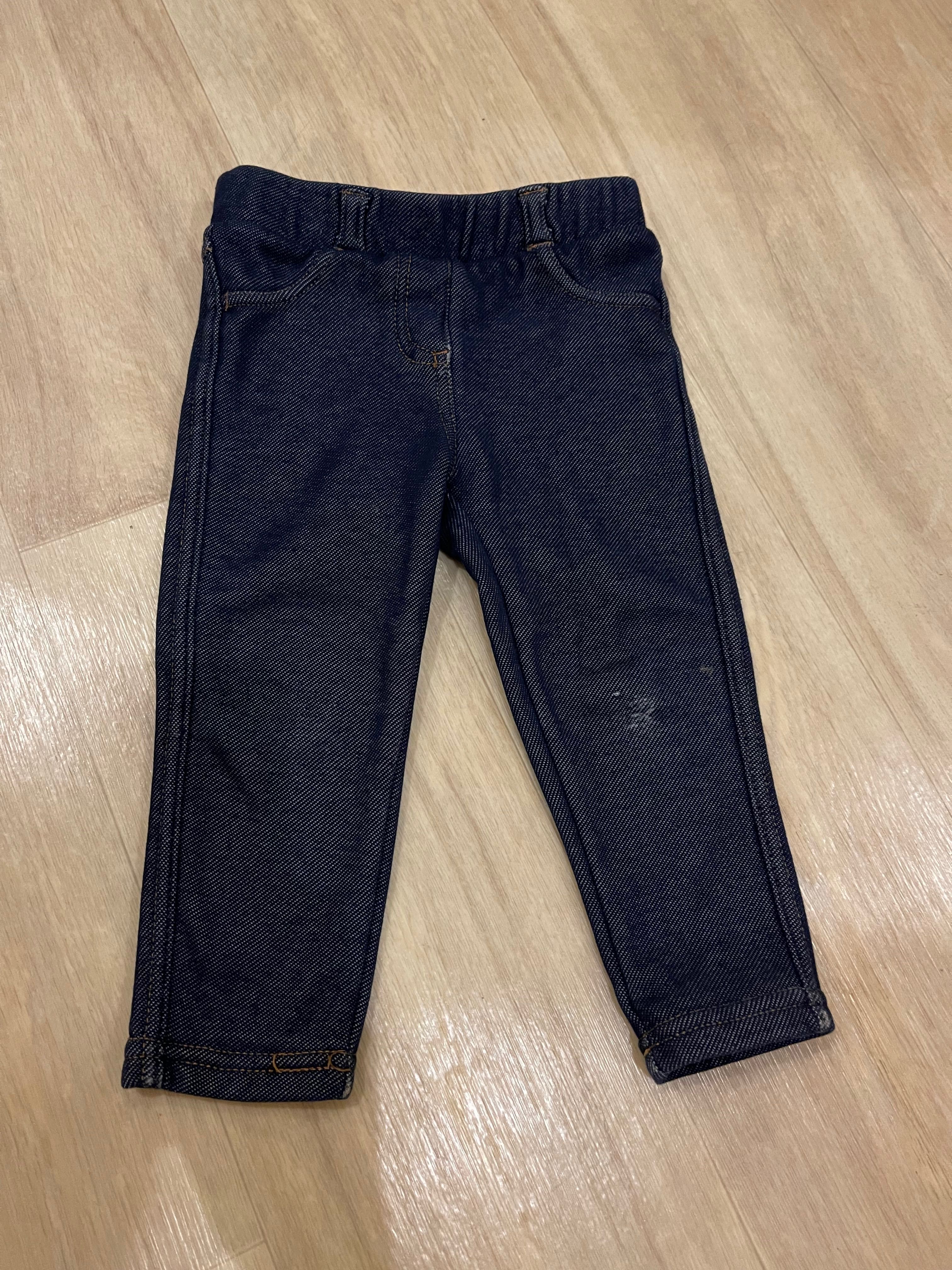 Теплые штаны на флисе джинсы детские на девочку джеггинсы 80 86 92