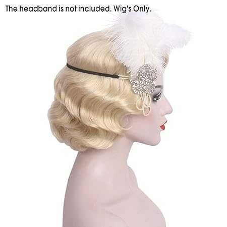 STfantasy Retro Blond Peruka Finger Wave w Stylu Lat 20