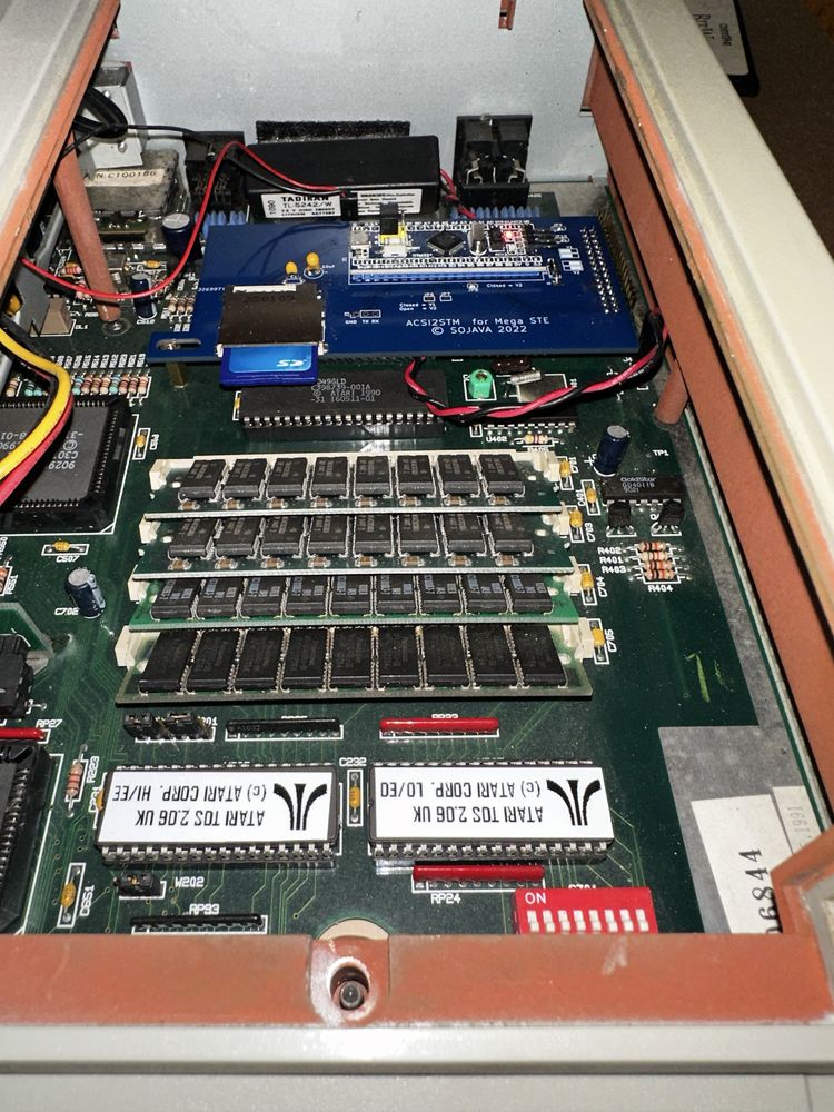 Atari Mega STE ACSI2STM emulator HDD + karta microSD z adapterem