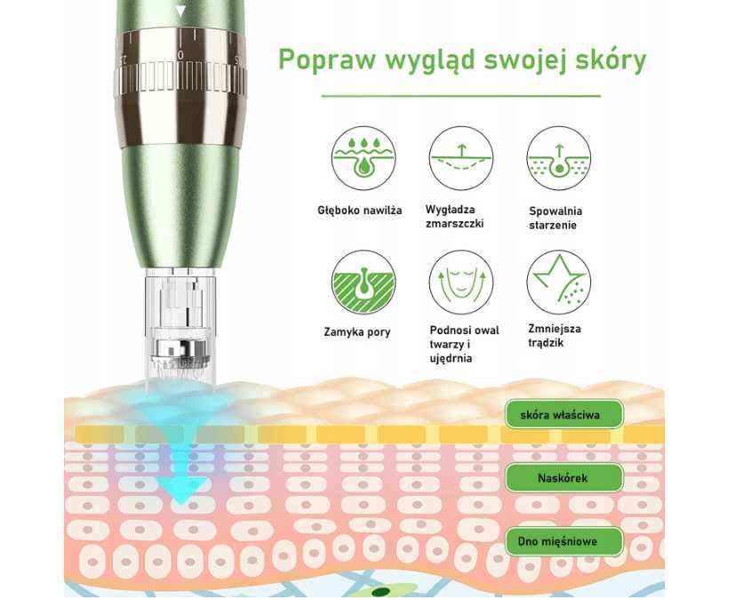 Derma Pen 0 - 2,5mm Bezprzewodowy zestaw kartridży