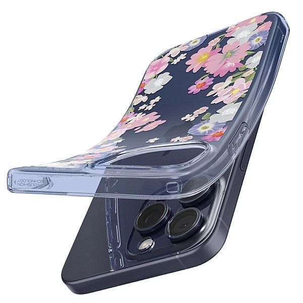 Kobiece kwiatowe Etui Spigen Liquid Tpu do iPhone 15 Pro - Blossom Flo
