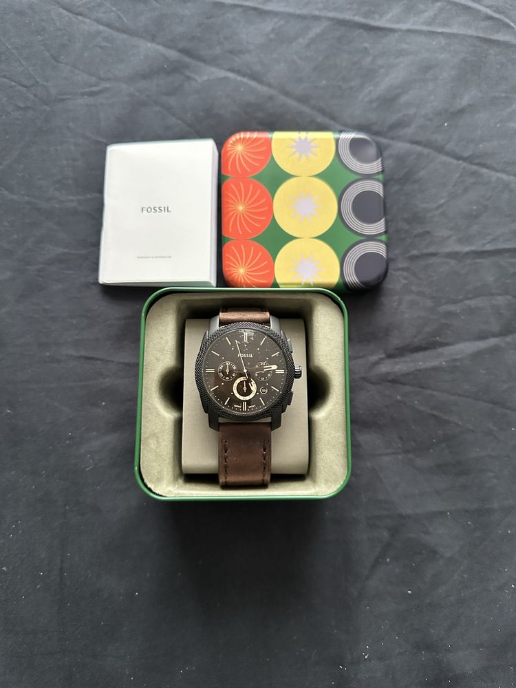 Zegarek Fossil Machine leather skóra fs4656