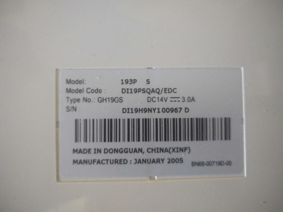 Монітор Samsung SyncMaster 193p