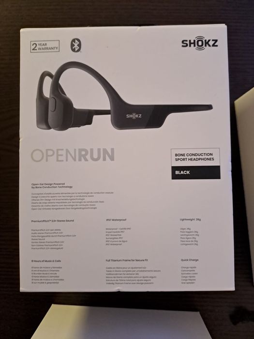 Auriculares OpenRun Shokz como novo