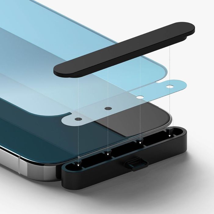 Szkło Hartowane Ringke TG do iPhone 15 Pro - Czarny