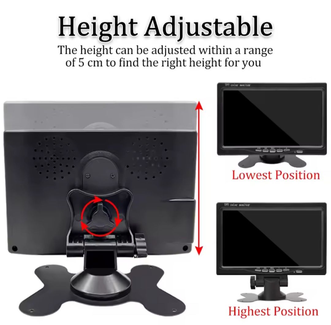 Monitor Hippcron TFT kolor 7 cali