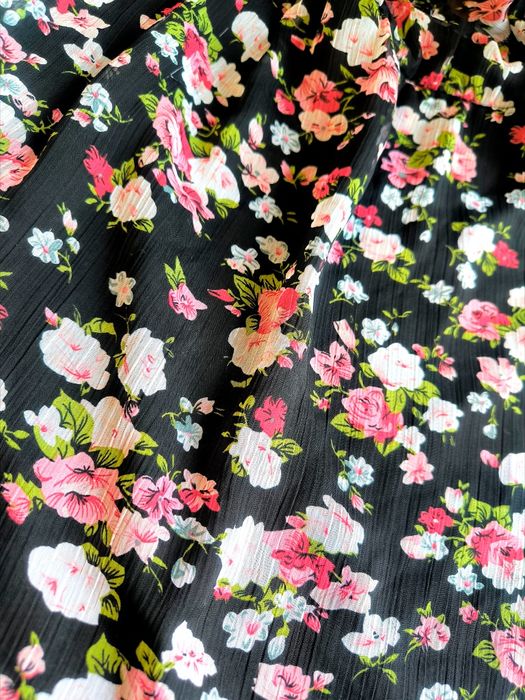 Sukienka Hiszpanka w Kwiaty na Jedno Ramię