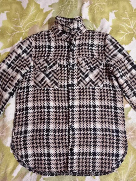 44р рубашка в клетку теплая идеальное состояние