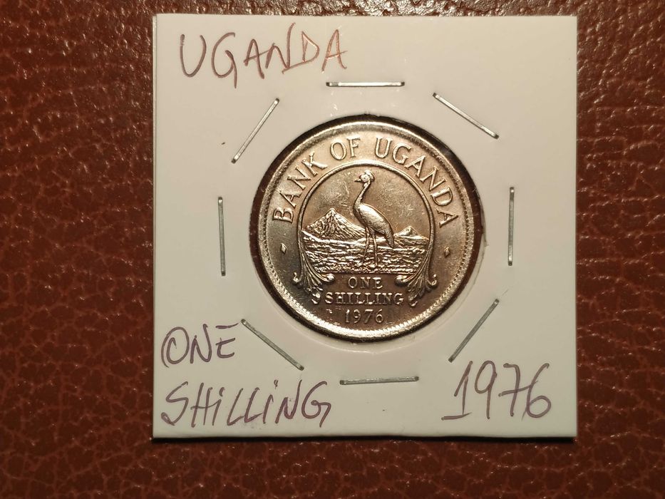 A99 moeda de 1 shilling de 1976 (animais) - Uganda