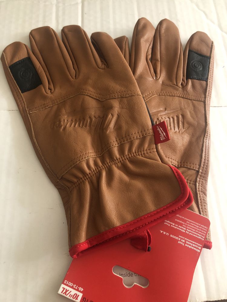 Перчатки, робочі рукавиці Milwaukee шкіряні