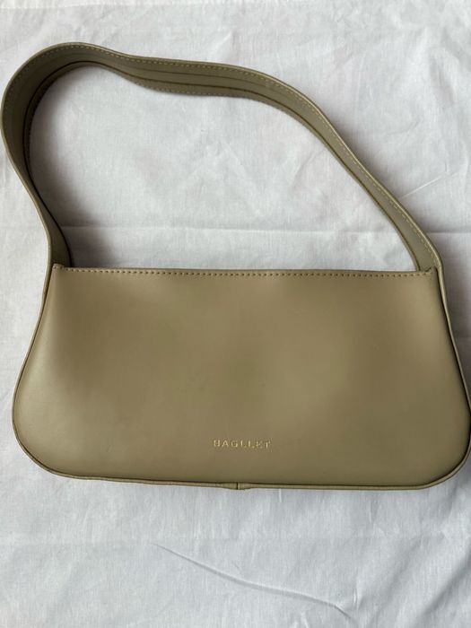 Bagllet bg111 — бежева структурована сумка через плече