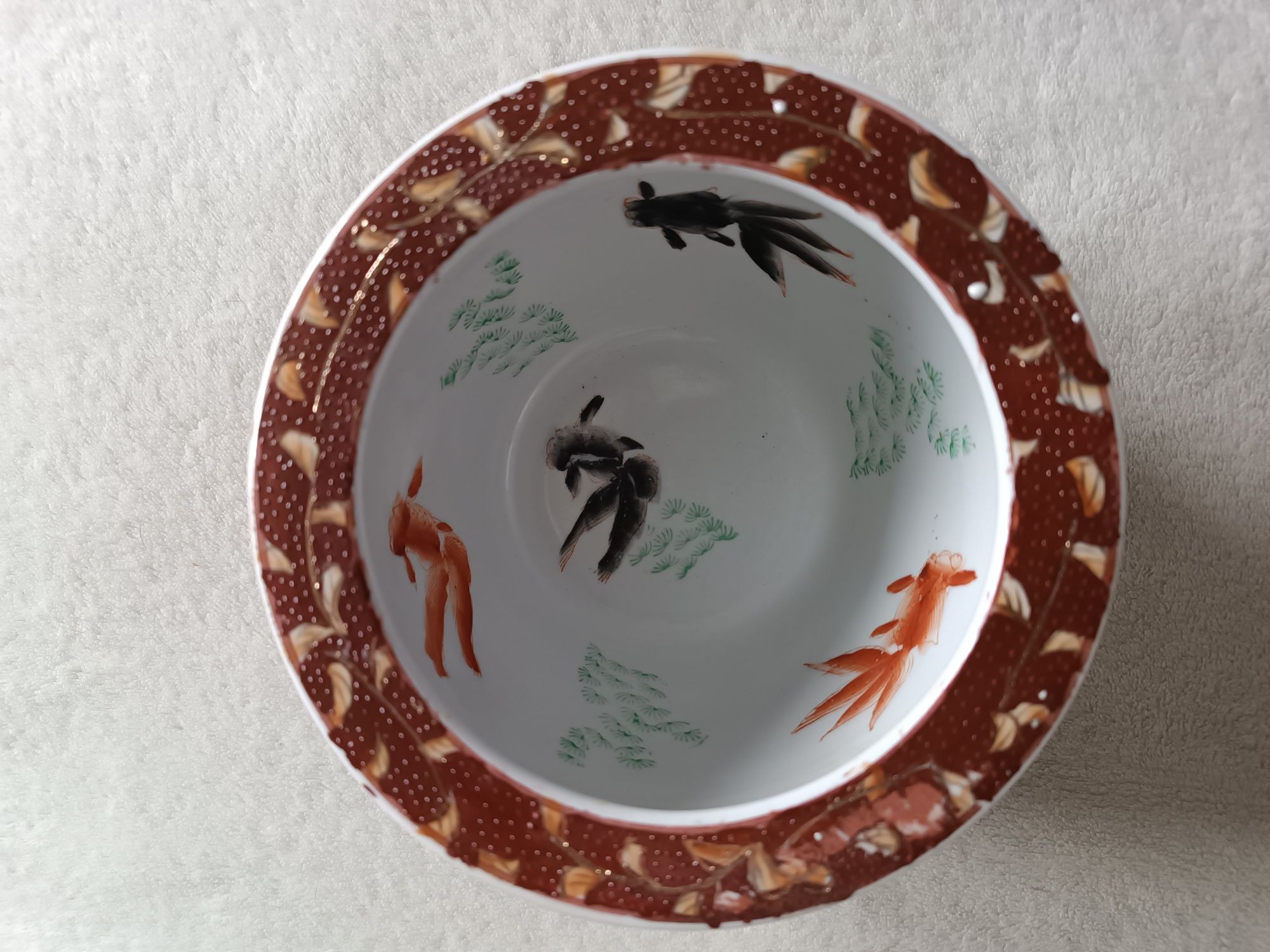 Chińska doniczka osłonka ceramiczna orientalna