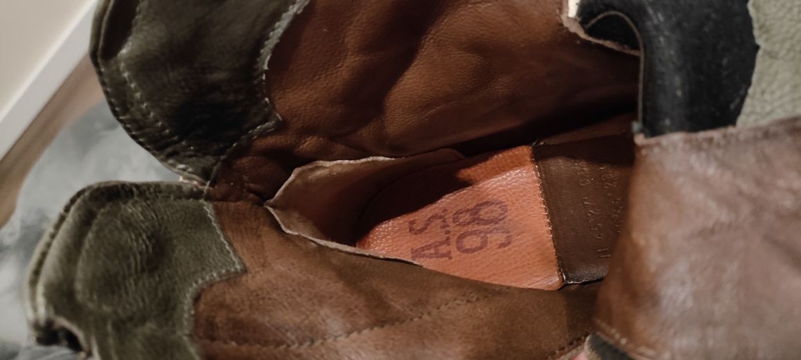 Buty, botki r.39 (jak nowe) A.S.98
