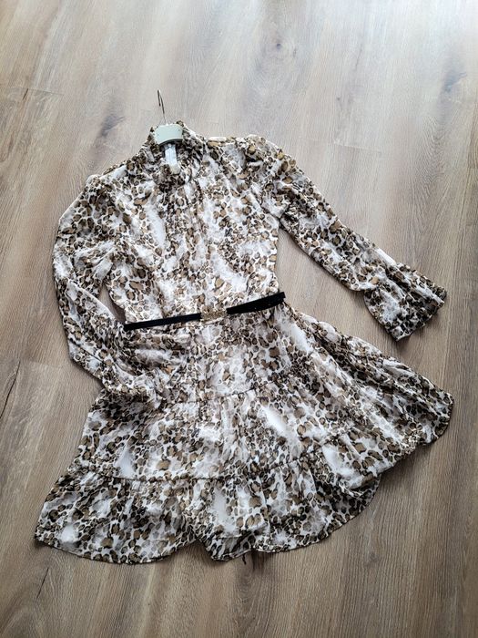 Sukienka damska w panterkę unikalny wzór