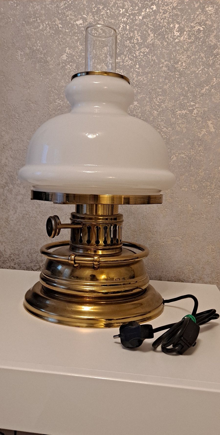 Lampa duża mosiężna