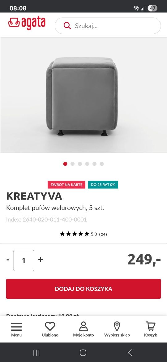 Skladana pufa/5 puf