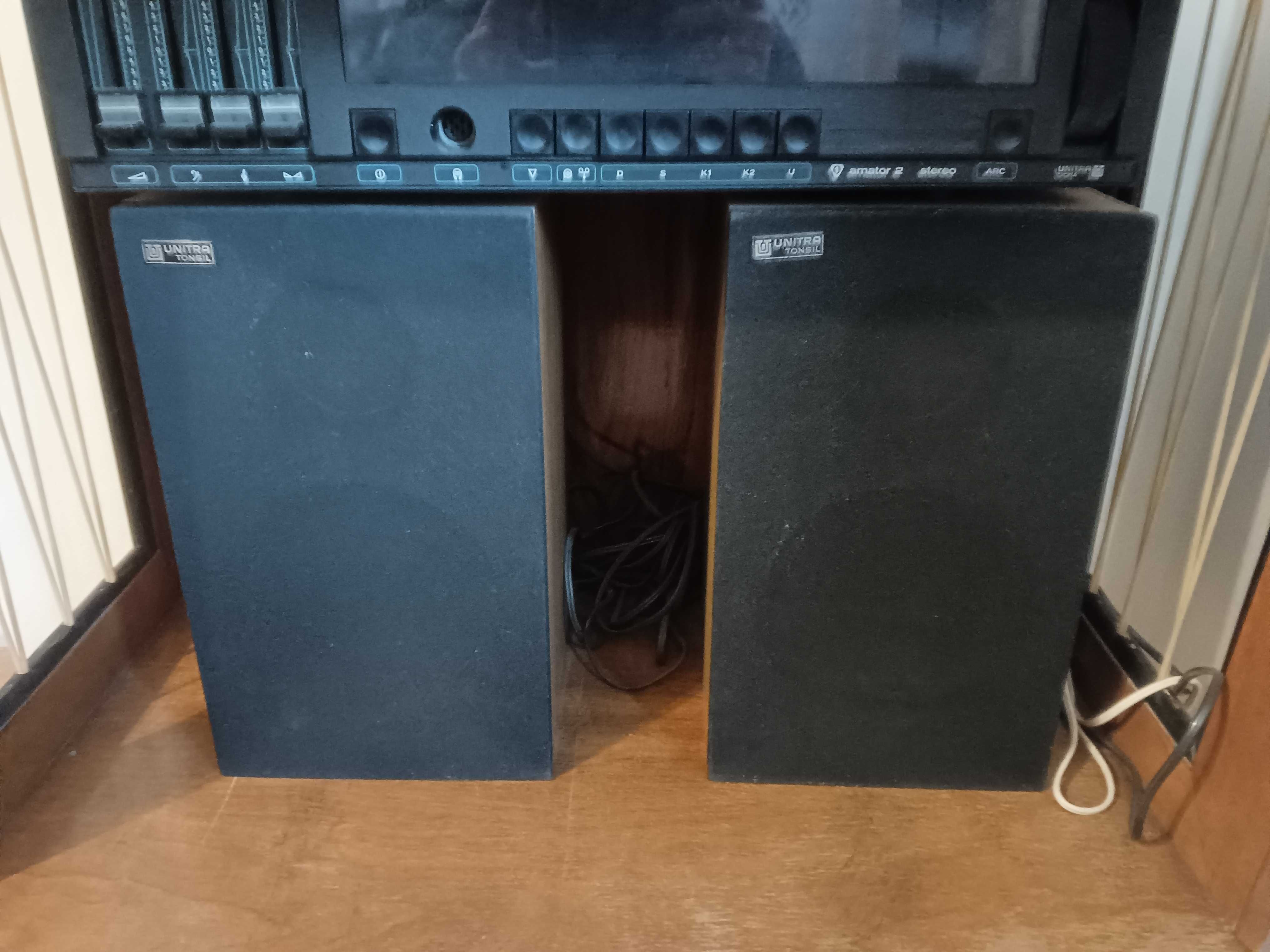 Unitra gramofon Emanuel G-902 fs radio Amator 2 wraz z kolumnami