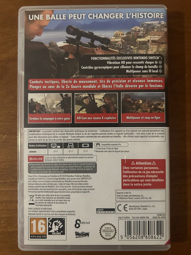 Sniper Elite (nintendo Switch)